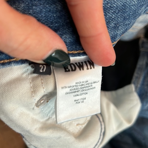 Edwin Straight Cai Jeans in Lumineer - Picture 5 of 7